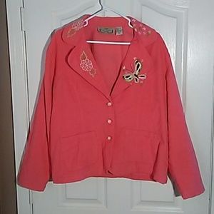 Ladies' Life Style Woman Corduroy Jacket 1x